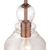 Westinghouse Pendant 60W Mini Fiona Washed Copper Clear Seeded Glass 6356400